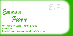 emese purr business card